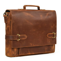 Vintage leather men  leather lawyer briefcase