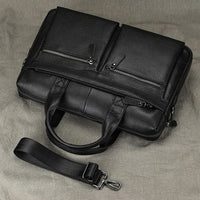 The Executive - Black Leather Briefcase