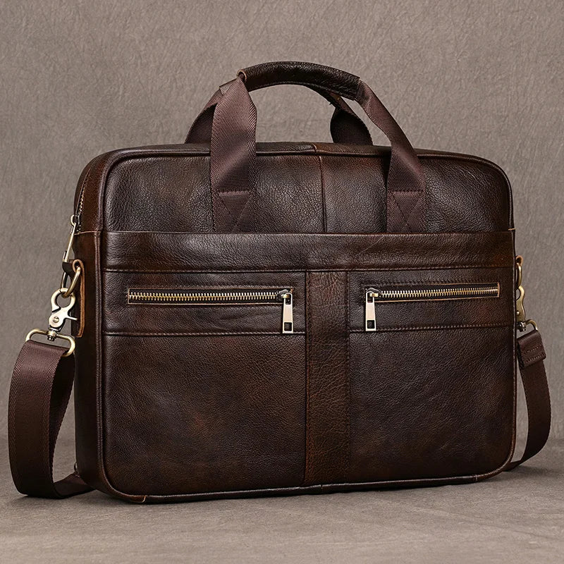 The Executive - Black Leather Briefcase